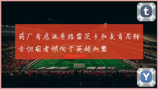药厂考虑放弃格雷茨卡和麦肯尼转会但前者倾向于英超加盟